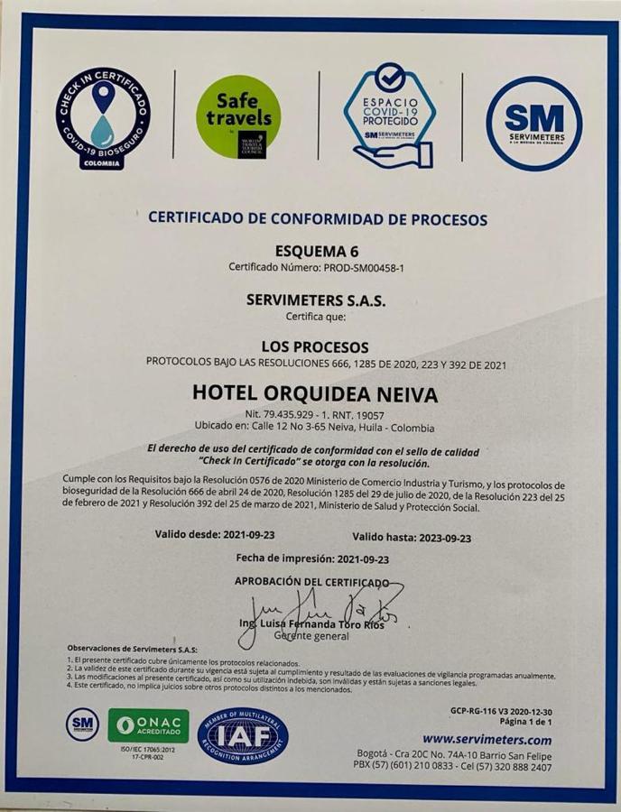 Hotel Orquidea Neiva Неива Екстериор снимка